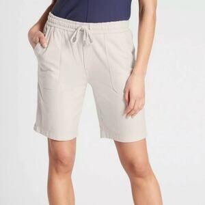 ATHLETA Cream Farallon Bermuda High Waisted Cotton Casual Travel Shorts Size‎ 2